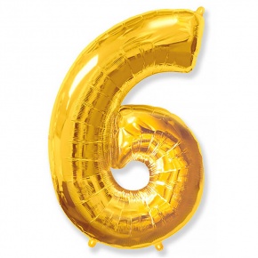 Шар гелиевый цифра 6 (40х102 см) в Шатуре