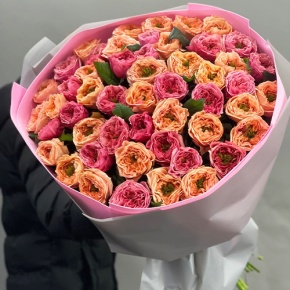 Букет "Лав ю" из 51 пионовидной розы Риджентс парк (60 см) в Шатуре