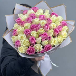 Букет из 51 розы микс  (40 см) в Шатуре