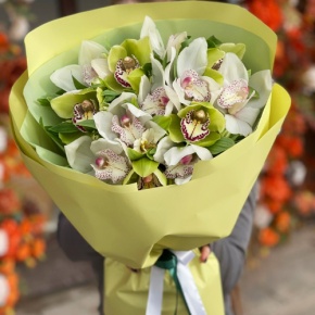Букет "Бруклин" из орхидей и альстромерий в Шатуре