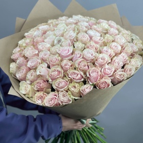 Букет из 101 розы Пинк Мондиаль Эквадор (60 см) в Шатуре