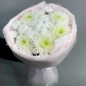 Букет из микса белых хризантем Магнум  в Шатуре