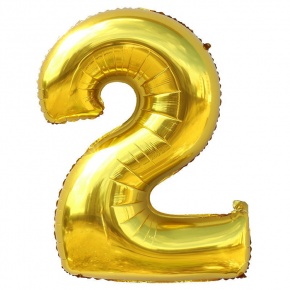 Шар гелиевый цифра 2 (40х102 см) в Шатуре