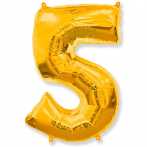 Шар гелиевый цифра 5 (40х102 см) в Шатуре