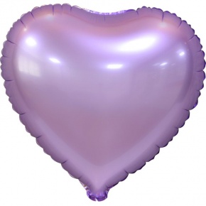 Сердце сиреневое фольгированный шар с гелием (45 см) в Шатуре