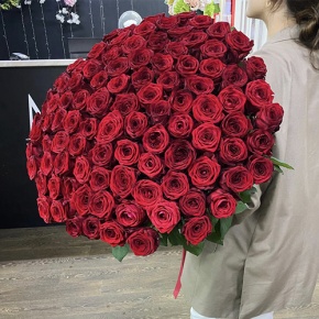 Букет 101 красная роза (70 см) в Шатуре
