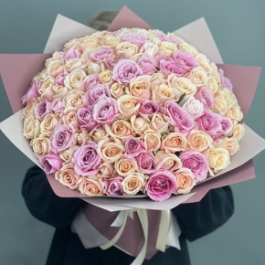 Букет "Люция" из 101 розы (50 см) в Шатуре