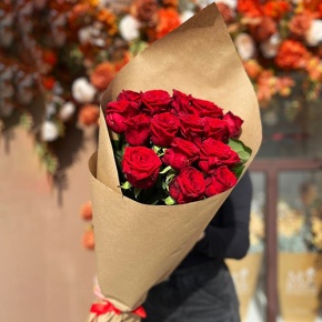 Букет 15 красных роз (80 см) в Шатуре