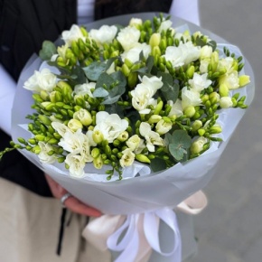 Букет из 51 белой фрезии в Шатуре