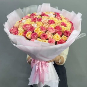 Букет из 101 розы  микс (70 см) в Шатуре