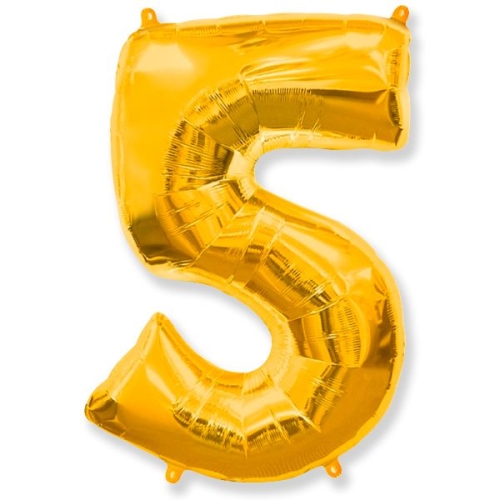 Шар гелиевый цифра 5 (40х102 см) в Шатуре