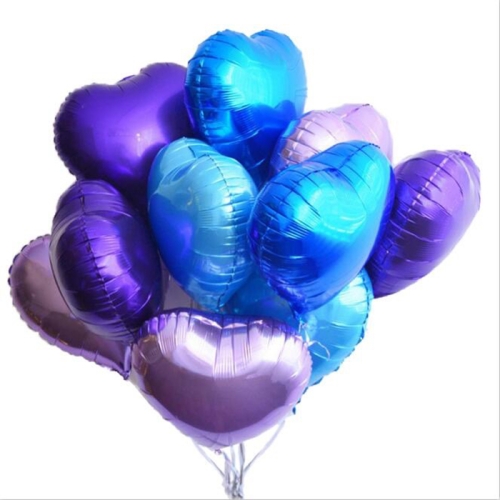 Сердце голубое фольгированный шар с гелием (45 см) в Шатуре