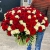 Букет 151 роза красный и белый микс (60 см) в Шатуре