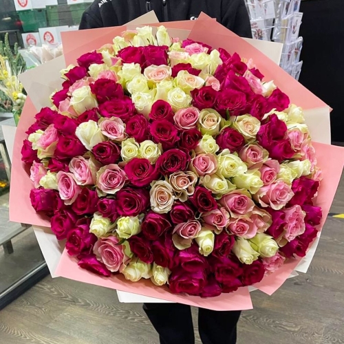 Букет 151 роза ягодный микс (40 см) в Шатуре